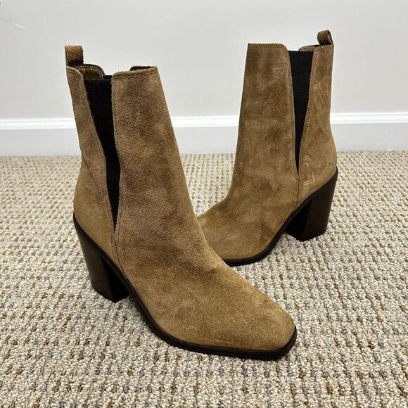 NEW Marc Fisher LTD Kristie Heeled Boots Brown Suede Women's Size 8.5 M - Picture 2 of 10